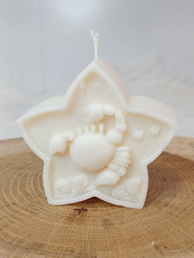 Bougie Décorative Parfumée Naturelle Artisanale "Etoile Astrale" 