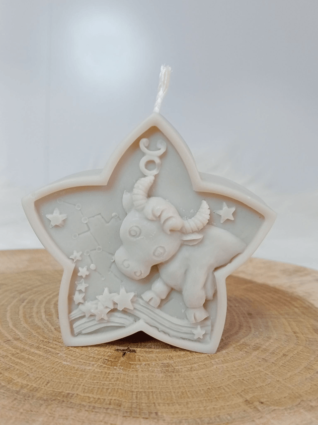 Bougie Décorative Parfumée Naturelle Artisanale "Etoile Astrale" 
