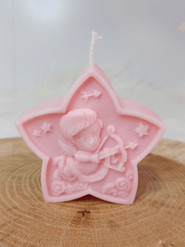 Bougie Décorative Parfumée Naturelle Artisanale "Etoile Astrale" 