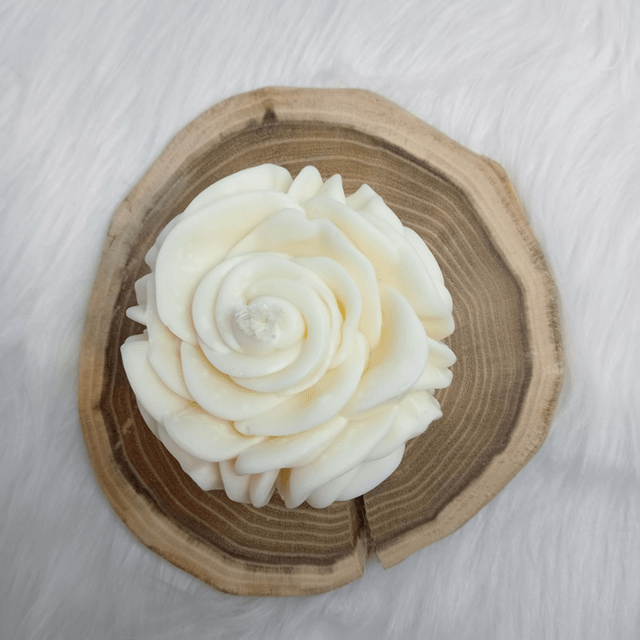 Bougie Décorative Parfumée Naturelle Artisanale "La Vie en Rose" 