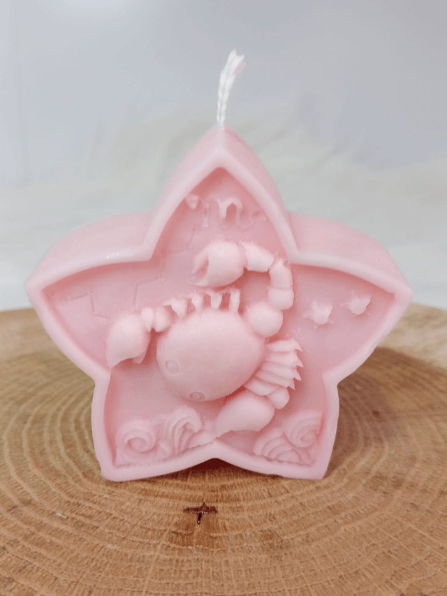 Bougie Décorative Parfumée Naturelle Artisanale "Etoile Astrale" 