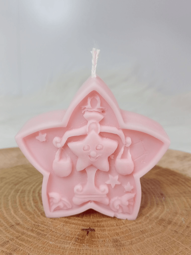 Bougie Décorative Parfumée Naturelle Artisanale "Etoile Astrale" 