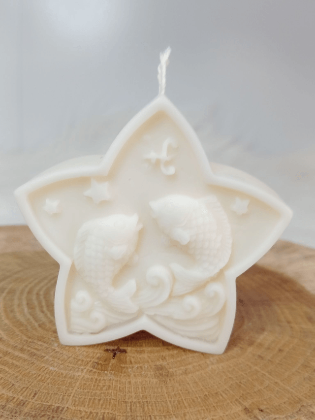 Bougie Décorative Parfumée Naturelle Artisanale "Etoile Astrale" 