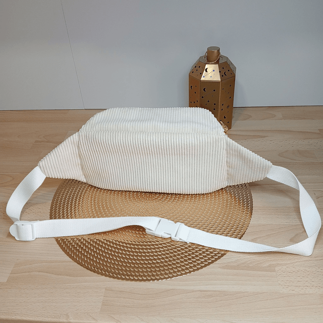 Sac Banane Femme velours écru