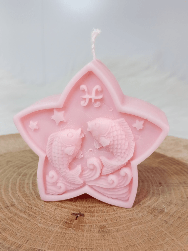 Bougie Décorative Parfumée Naturelle Artisanale "Etoile Astrale" 