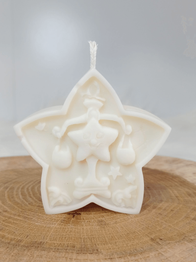Bougie Décorative Parfumée Naturelle Artisanale "Etoile Astrale" 