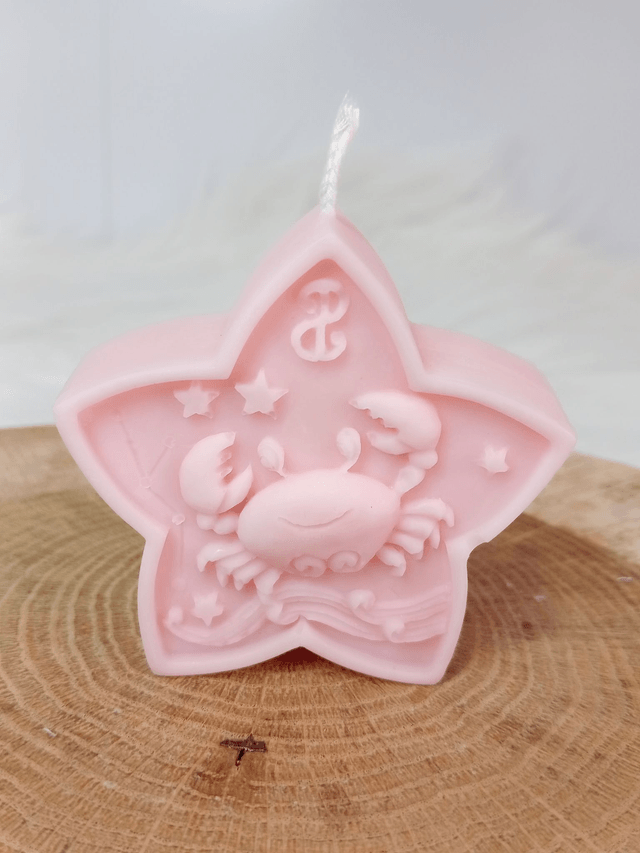 Bougie Décorative Parfumée Naturelle Artisanale "Etoile Astrale" 