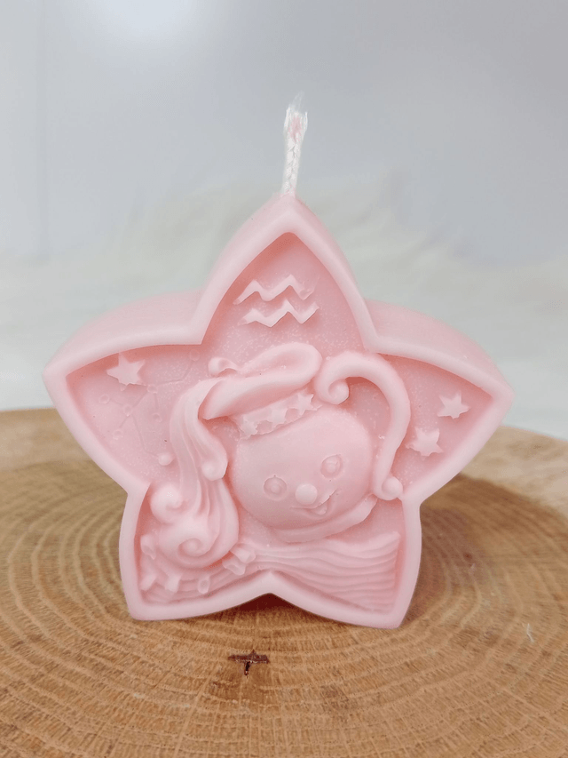 Bougie Décorative Parfumée Naturelle Artisanale "Etoile Astrale" 