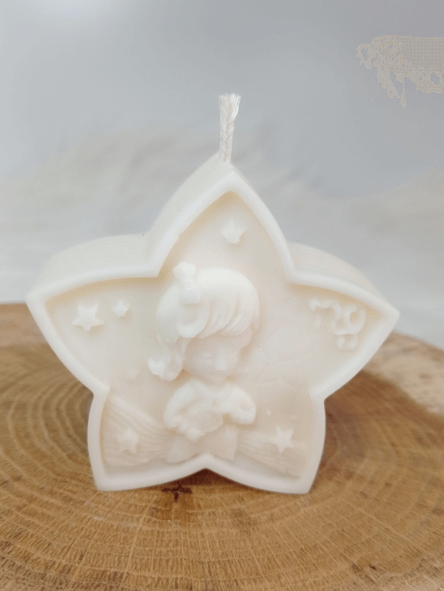 Bougie Décorative Parfumée Naturelle Artisanale "Etoile Astrale" 