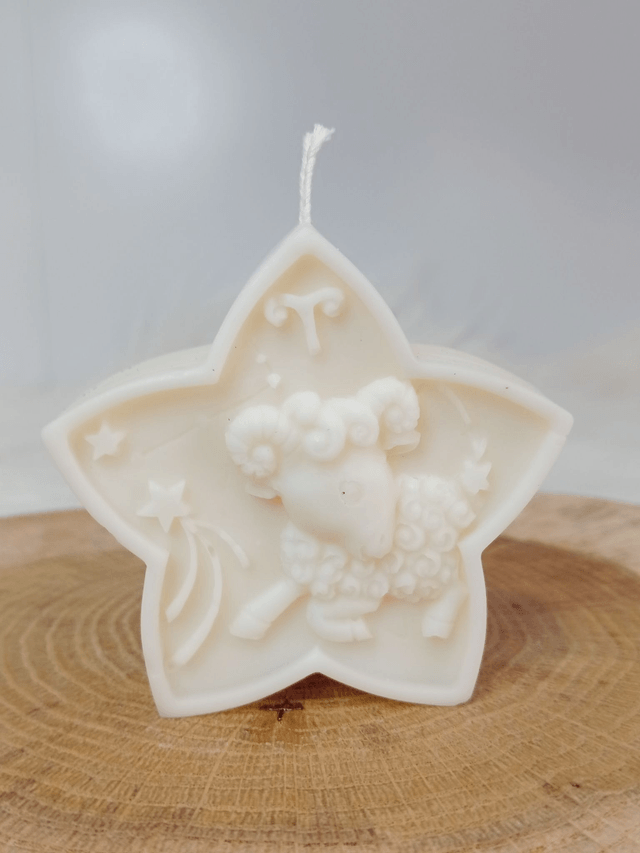 Bougie Décorative Parfumée Naturelle Artisanale "Etoile Astrale" 