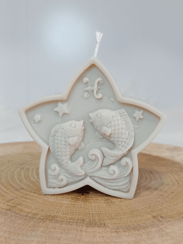 Bougie Décorative Parfumée Naturelle Artisanale "Etoile Astrale" 