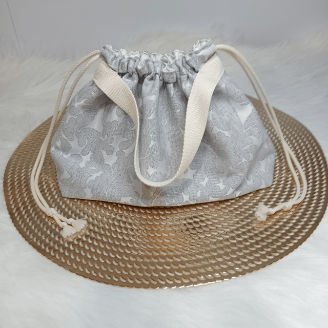 Sac- pochon Femme "gris et écru"