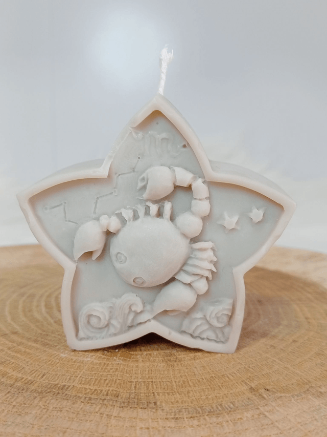 Bougie Décorative Parfumée Naturelle Artisanale "Etoile Astrale" 