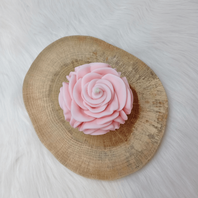 Bougie Décorative Parfumée Naturelle Artisanale "La Vie en Rose" 