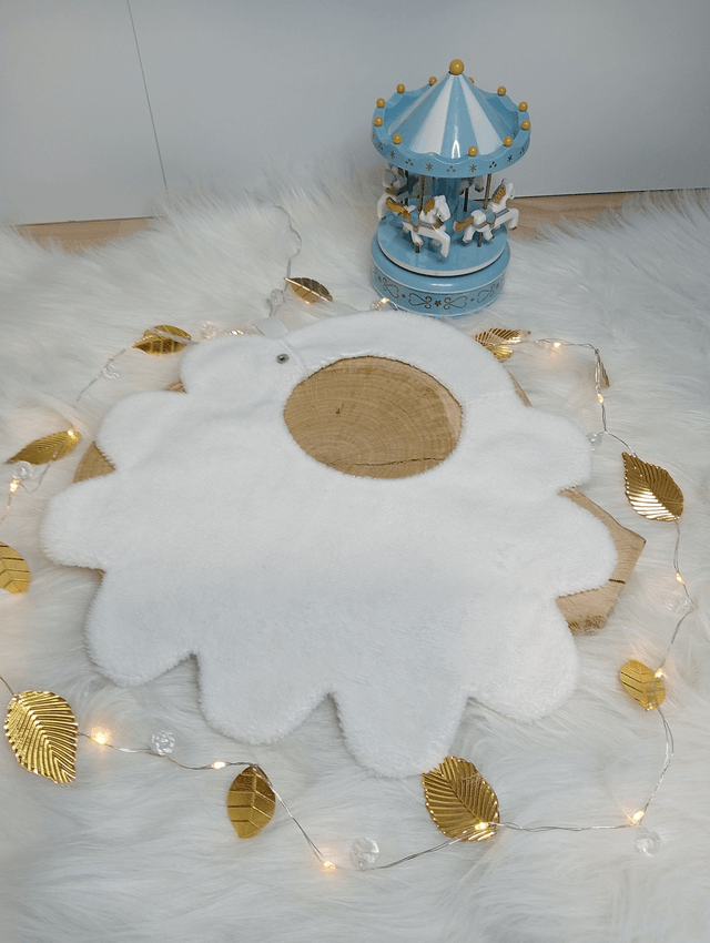 Bavoir boutonné doublé fleur "Animaux de la jungle"