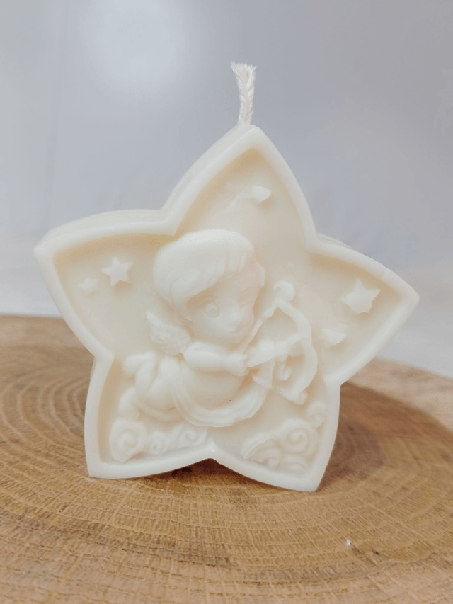 Bougie Décorative Parfumée Naturelle Artisanale "Etoile Astrale" 