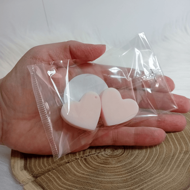 Lot de 2 Fondants Parfumés Naturels Artisanaux Coeurs pour Bruleur