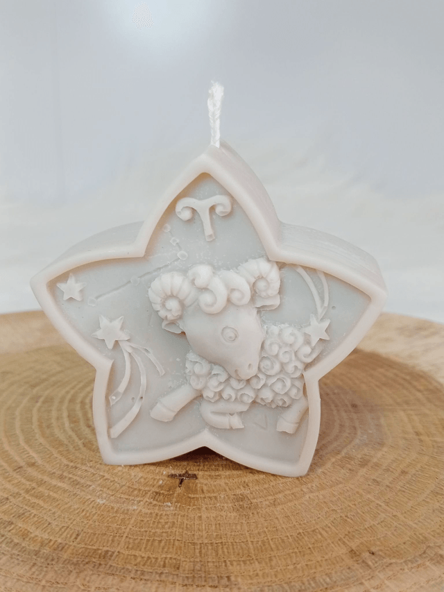 Bougie Décorative Parfumée Naturelle Artisanale "Etoile Astrale" 