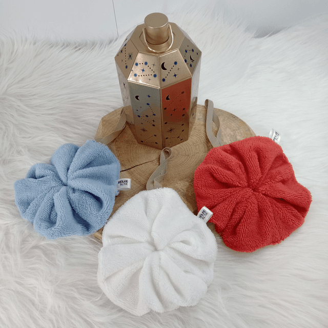 Lot de 3 Fleurs de douche lavables, réutilisables